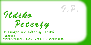 ildiko peterfy business card