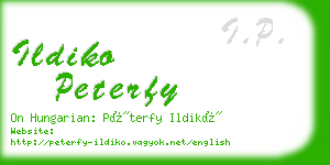 ildiko peterfy business card